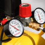 A broken air compressor will usually display signs of trouble on its gauges.